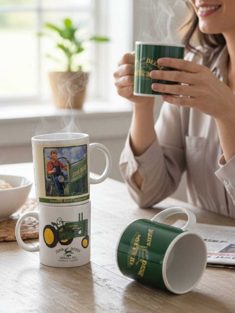 John Deere Tractor Mug Collection - Green and White